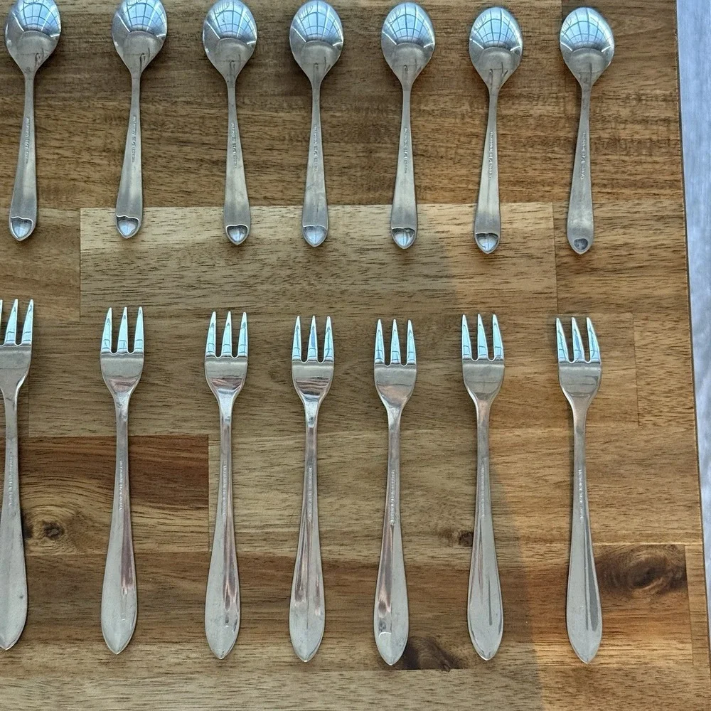Retroneu Stainless Steel Set Of 24 Forks & Teaspoons Korea